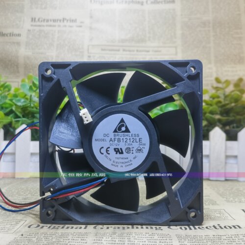 原装台达 AFB1212LE 12038 12V 0.30A 12CM 机箱 服务器 散热风扇