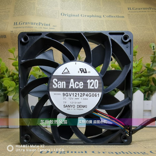 原装三洋 12cm 9GV1212P4G061 12V 1.68A 12025 机箱暴力散热风扇