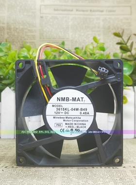 原装NMB 9CM 9038 12V 0.48A 3615KL-04W-B49 服务器机箱散热风扇