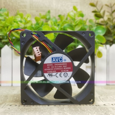 原装AVC 8020 12V 0.60A DASA0820R2U 8CM 4线 CPU 机箱 散热风扇
