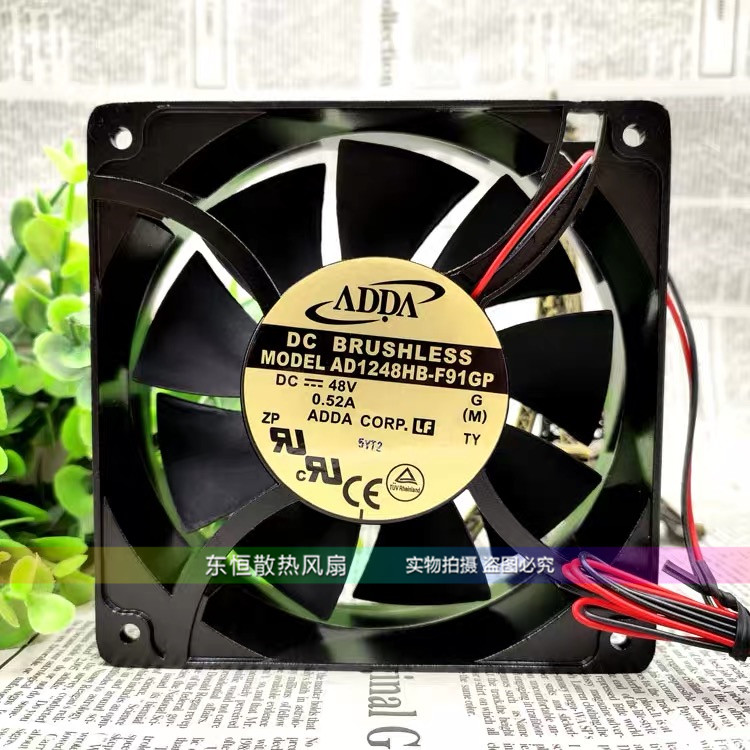 原装ADDA AD1248HB-F91GP 12038 48V 0.52A 12CM 交换机 散热风扇