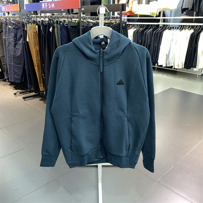 正品Adidas/阿迪达斯男子新款宽松连帽运动休闲夹克外套 IN5087