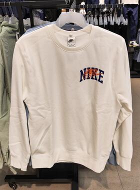 正品Nike/耐克男子运动圆领简约休闲加绒套头衫卫衣 FV4446-010