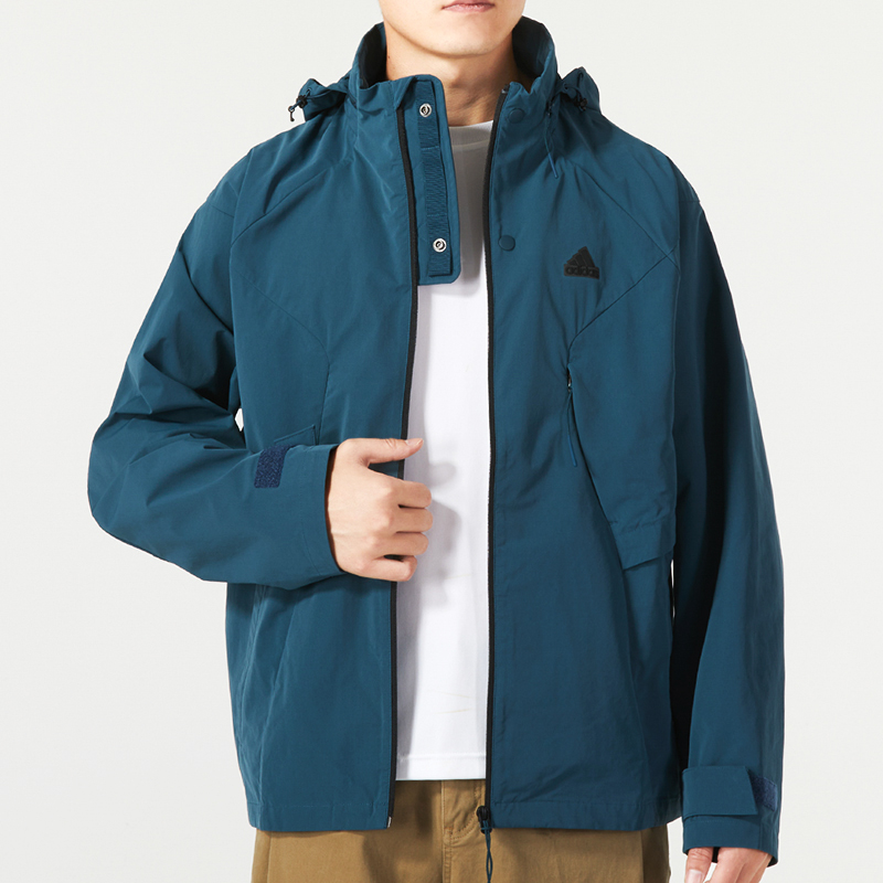 正品Adidas/阿迪达斯男子秋新款跑步运动连帽休闲夹克外套IP4923