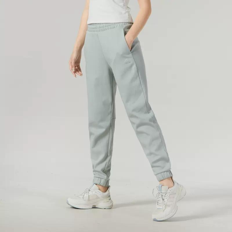 正品Adidas/阿迪达斯女子冬季训练运动休闲束脚跑步长裤 IS6766