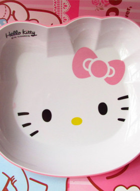 清仓特价HelloKitty密胺果盘日式米饭碗汤碗托盘儿童碗240920