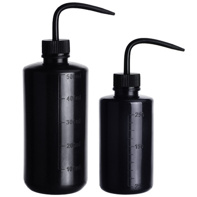 黑色避光刻度洗瓶弯头冲洗吹气瓶