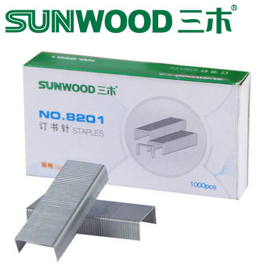 SUNWOOD/三木订书针10#12# 1000枚/盒NO:8200/8201办公文具订书机