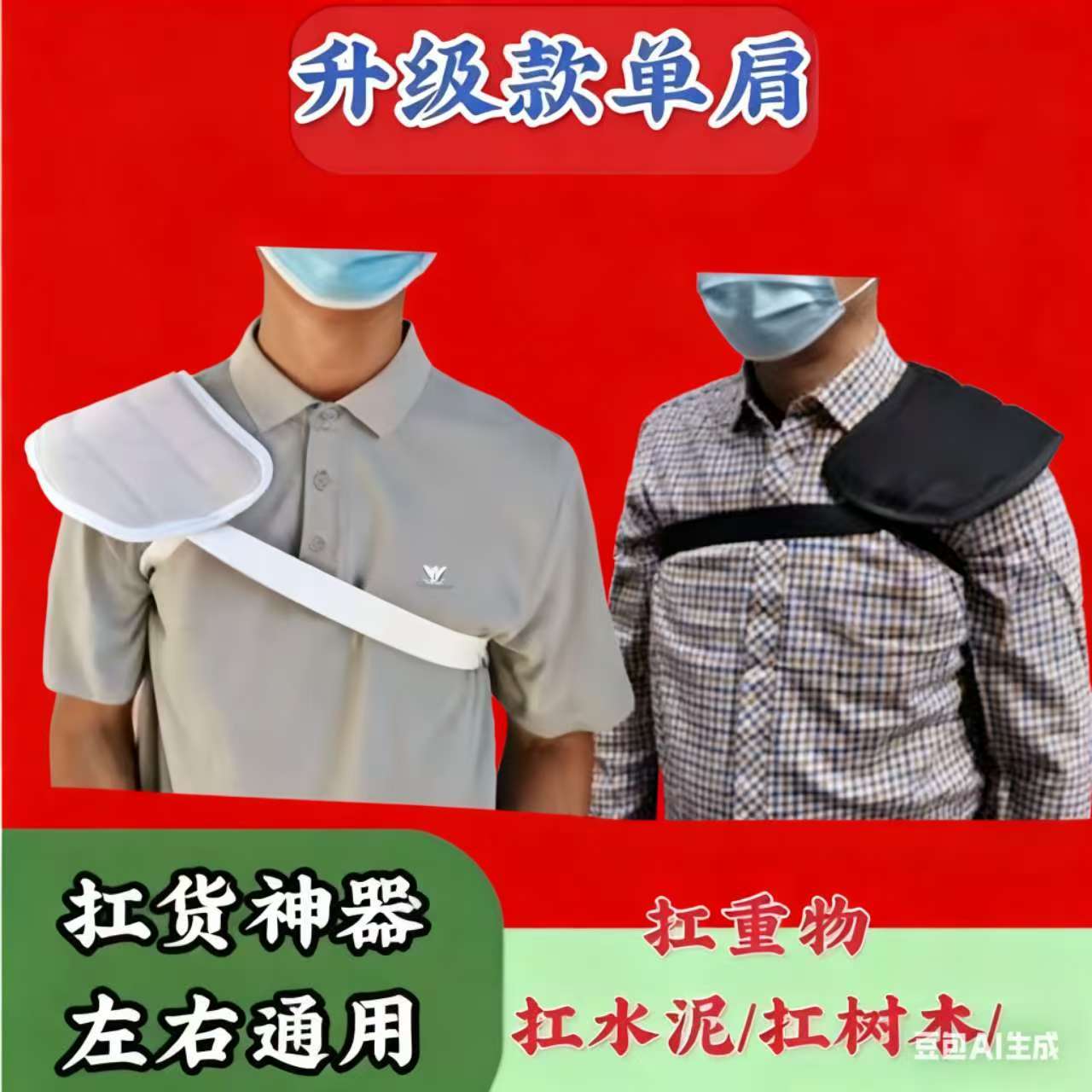 搬运工木头挑担重物护肩垫