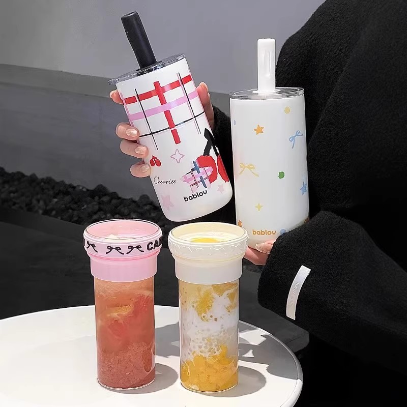 bablov花伴森甜心双拼保温杯