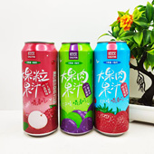 6罐初饮大果肉嚼着喝果汁饮料混合荔枝青紫葡萄草莓聚会烧烤火锅