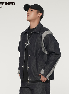 UNDEFINED HIGH STREET原牛风格正反拼接多拉链教练服教练夹克