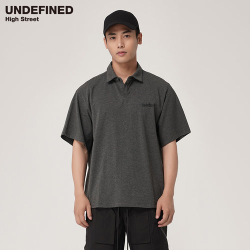 undefined宽松立体压花POLO衫