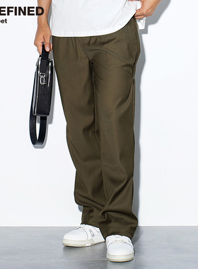 undefined高街暗扣可调节裤腿微喇vibe风设计感西裤inst潮休闲裤