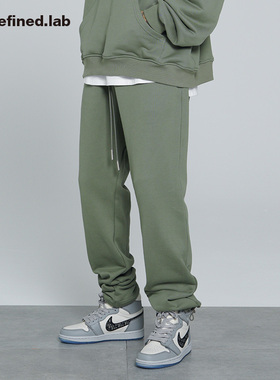 Undefined高街重磅400g抗变形双纱针织面料基本款潮牌ins休闲卫裤