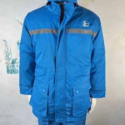 中国石化加油站防静电工作服棉衣男冬季油田防寒冬装棉服电网劳保