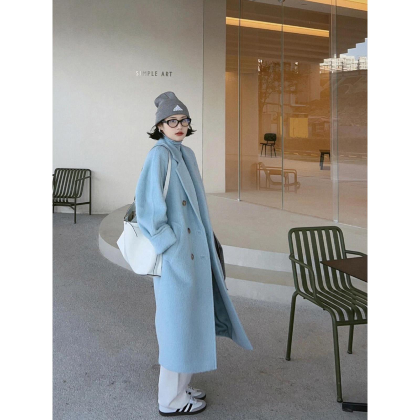 韩国女式羊毛衫2024秋冬新款羊毛衫高端小慵懒款中长款