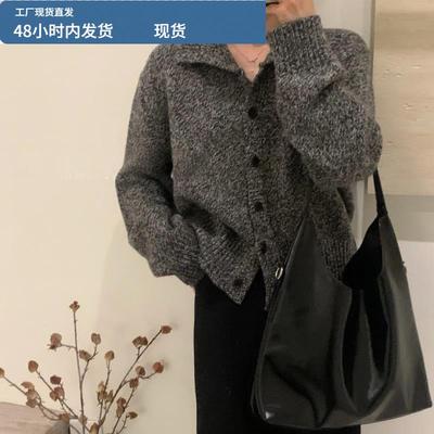 今年流行软糯高领花纱灰色100纯羊毛衫女宽松毛衣加厚针织打底衫