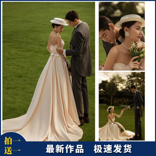 影楼婚纱照工作室样片法式欧式外景主题摄影h586
