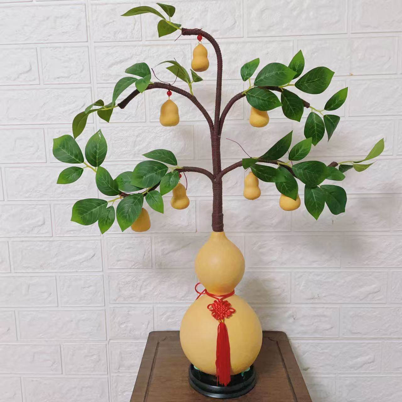 新款天然葫芦发财树手工编织大葫芦摆件家居饰品手工葫芦招财摆件,特色手工艺,葫芦,淘宝优惠券,粉丝福利购,淘宝优惠卷