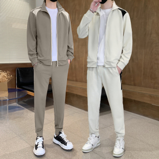 秋季新款运动服套装男士两件套青年休闲百搭帅气连帽卫衣一套男装