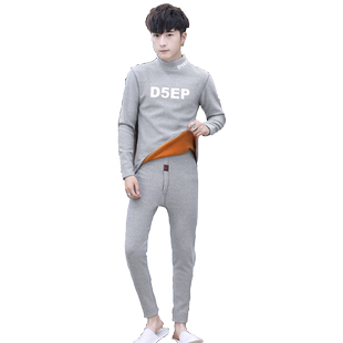 保暖内衣男套装秋冬季加厚加绒青年男士秋衣秋裤男打底衫可外穿潮