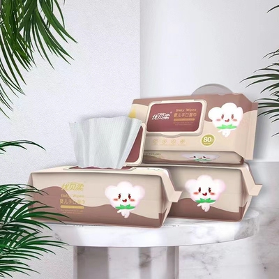 优贝柔成人湿巾纸巾柔润不掉絮棉柔亲肤清洁擦手擦脸日常清洁柔润