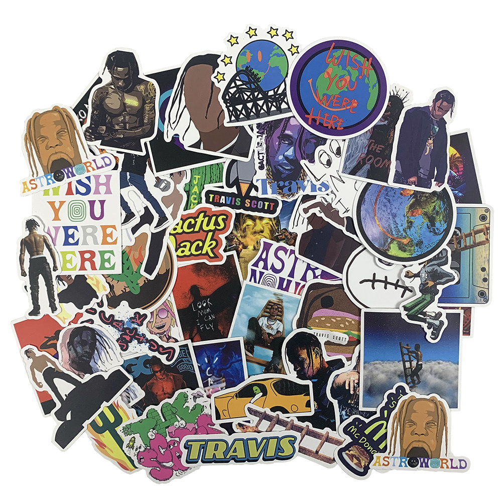 RULEE Travis Scott欧美Hiphop说唱Cactus Jack嘻哈贴纸周边