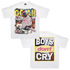Rulee Frank Ocean Vintage Double-Sided Printing Retro American Short-Sleeved Hip-Hop Rap T-Shirt Portrait