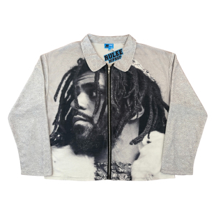 嘻哈拉链印花外套秋冬长袖 RULEE黑怕 直喷美式 Cole 翻领宽松