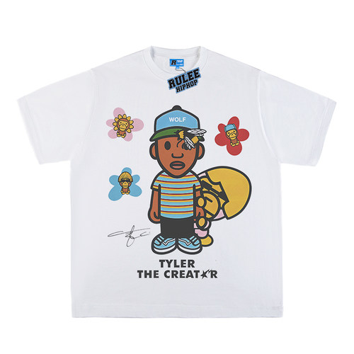 Tyler The Creator 直喷 街头 印花 短袖 tee 说唱 T恤 人像 嘻哈