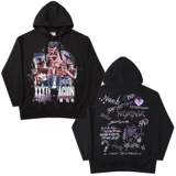 Hiphop Hiphop hiphop xxx Rap American Vintage Vintage Double -Side Wleater Тяжелые длинные рукава