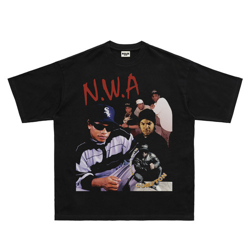 n.w.a匪帮说唱vintage短袖tee