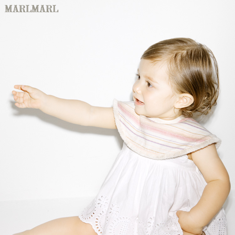 marlmarl宝宝圆形围兜吃饭婴幼儿