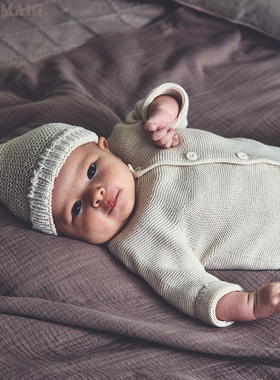 MARLMARL新生儿衣服礼盒见面礼高端婴儿连体衣宝宝秋装开衫icicle