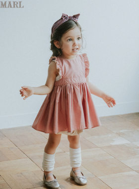 MARLMARL宝宝连衣裙围裙儿童外穿透气罩衣拒水画画衣bouquet_C02