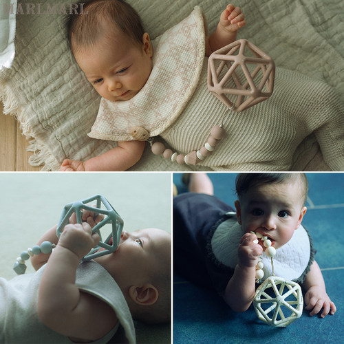 MARLMARL牙胶球新生儿磨牙棒宝宝柔软安抚啃咬玩具polygon ball