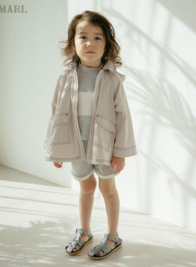 MARLMARL女童男童外套春秋季防儿童宝宝防水英伦风外套swing02