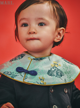 MARLMARL儿童礼物团圆系列围兜新年限定围兜男宝新中式口水巾yuan