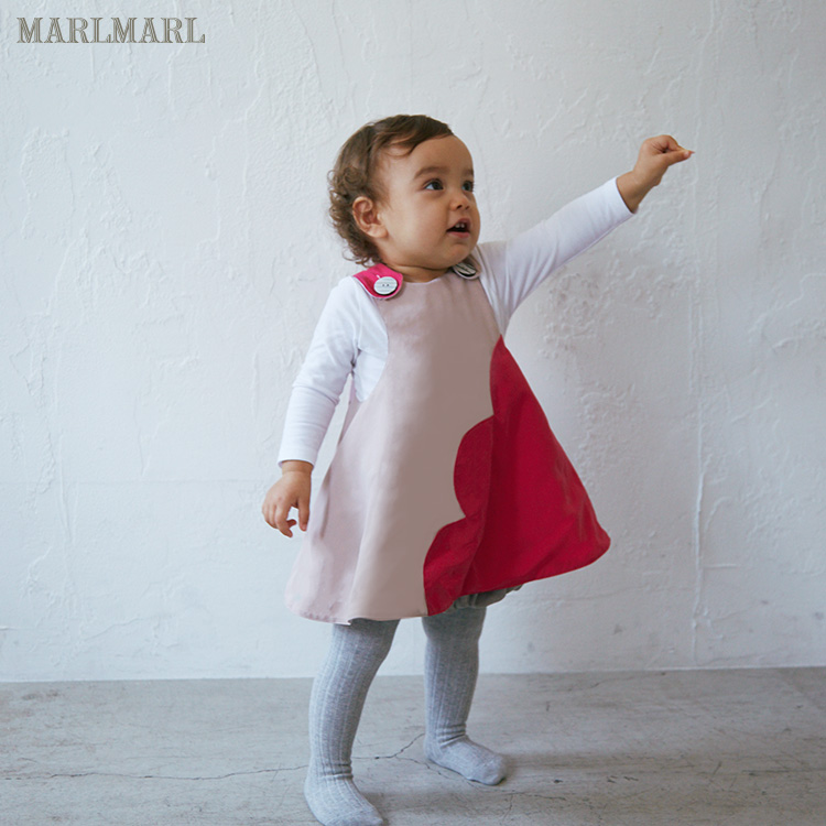 marlmarl正反两穿女童拒污围裙