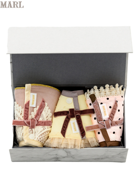 MARLMARL新生儿礼盒婴儿周岁礼物满月礼女宝口水巾礼盒新年礼物