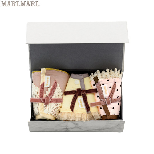 marlmarl口水巾三件装围兜礼盒