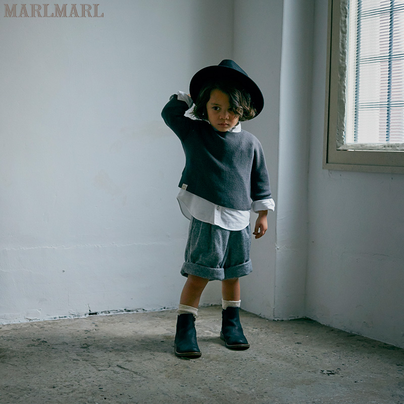 marlmarl新款1-6浅灰宝宝裤子