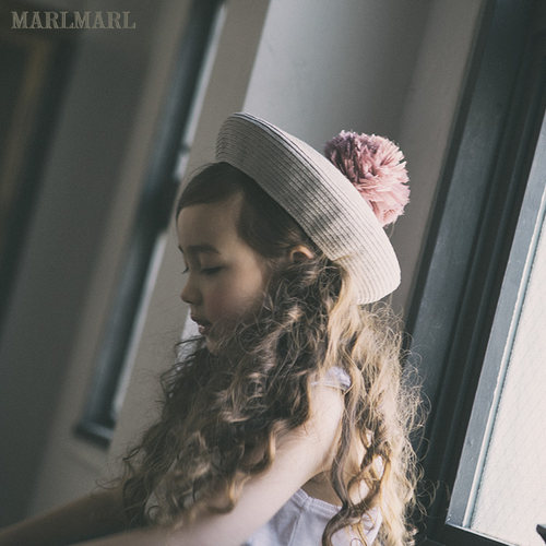 草帽marlmarl粉色贝蕾女宝帽子