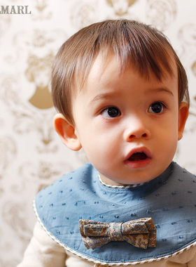 MARLMARL口水巾新生婴儿围嘴男宝领结口水兜周岁小绅士dolce_C05