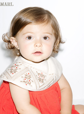 MARLMARL宝宝圆形围兜婴幼儿360度口水巾新生儿吃饭围嘴organic02