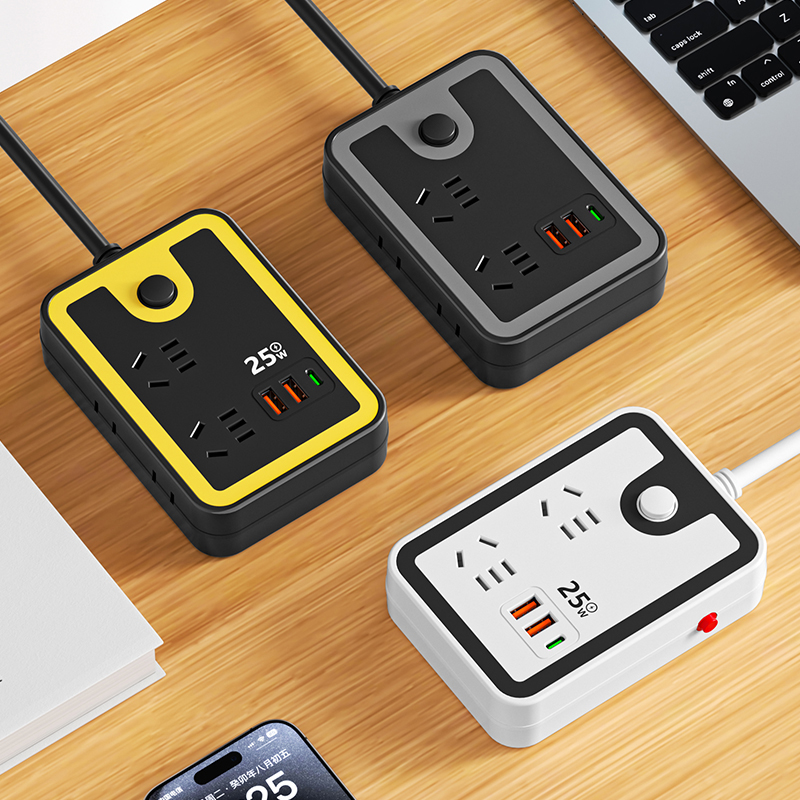 么正午拼色创意插座带usb