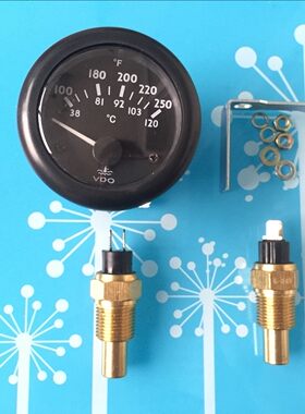 VDO水温表38-120度温度表液温表油温表仪表直径52mm24V12V