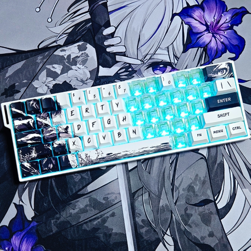 浪客武士键帽rog夜魔ex/魔导士75he/hfx/夜魔98he迈从ace68/ev63