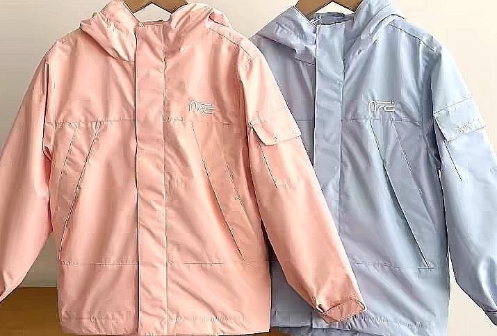 包邮原丹春季秋天双层防风外套大口袋连帽拉链开衫男生女童外套